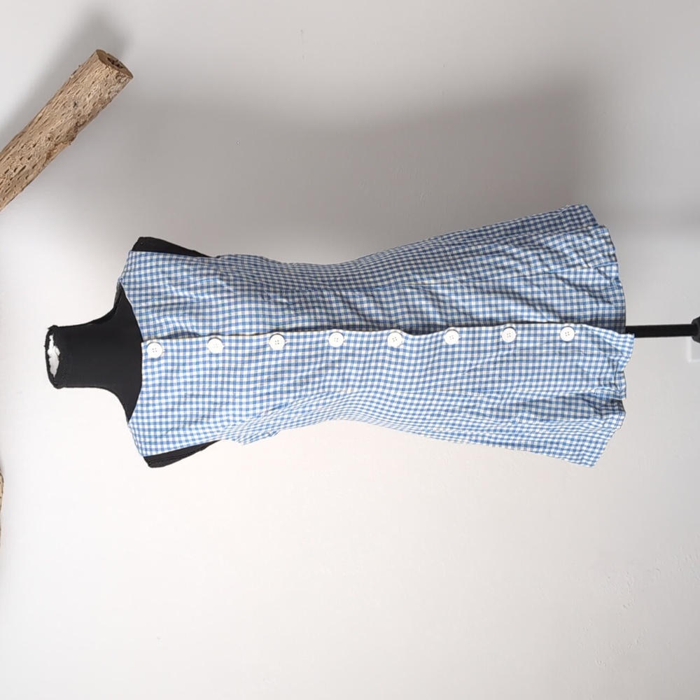 Rihoas Blue Gingham Summer Dress